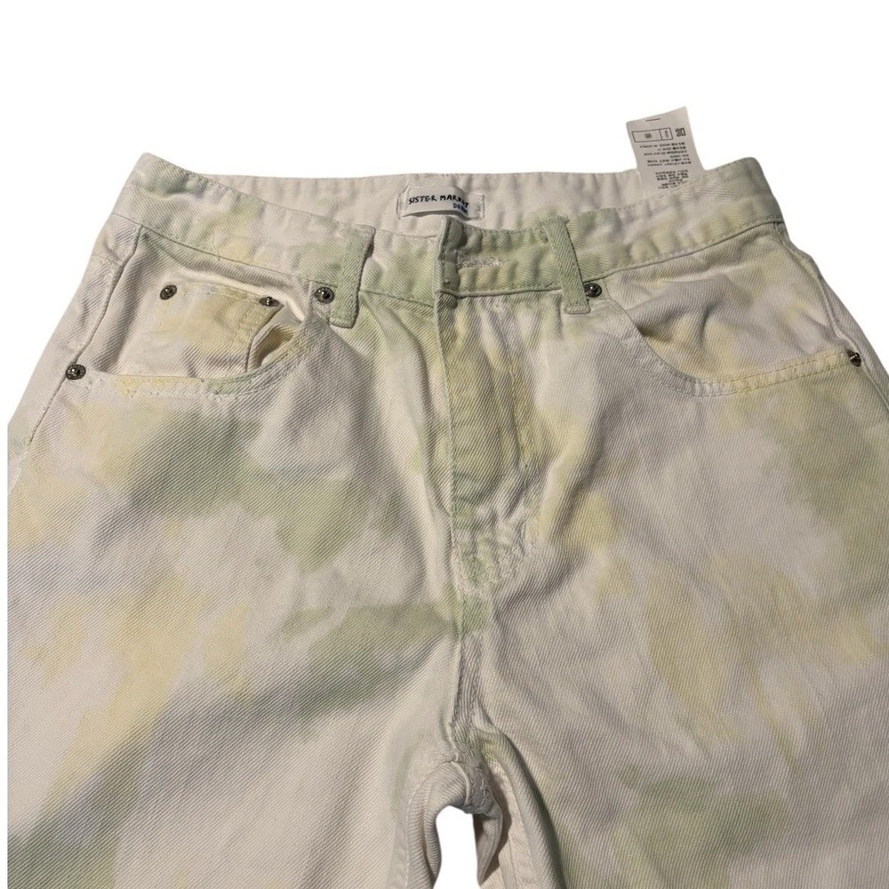 Sister Market Denim Pants Women's M – Tie Dye Wash, 100% Cotton, Made in Korea - Picture 16 of 16